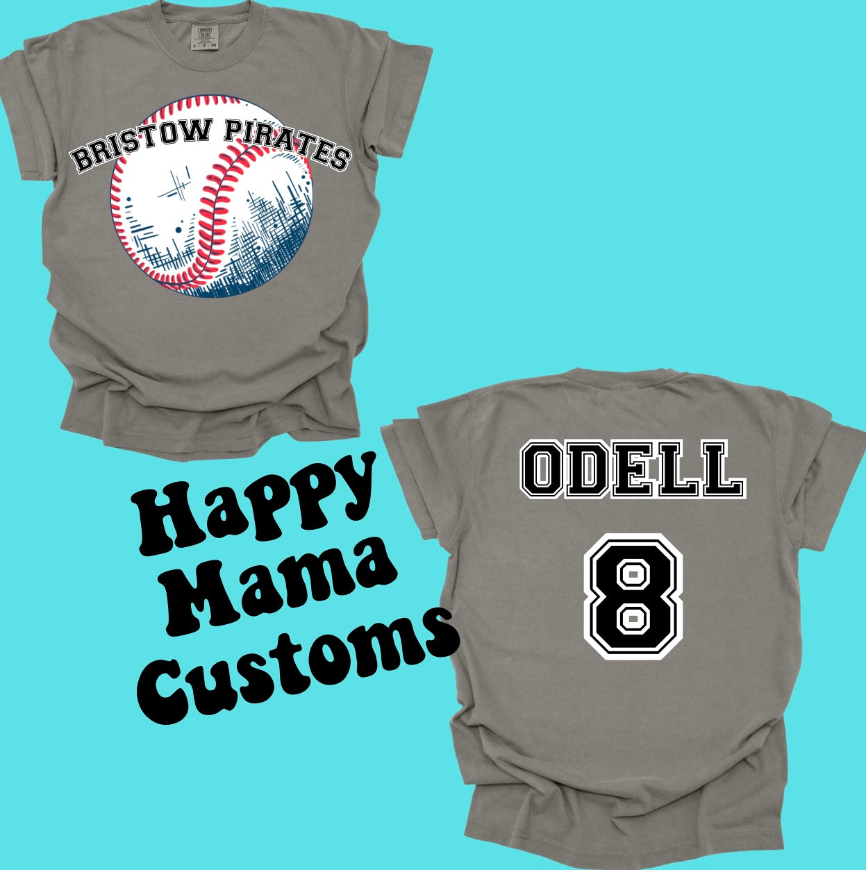 Comfort Colors-Gray Bristow Pirates