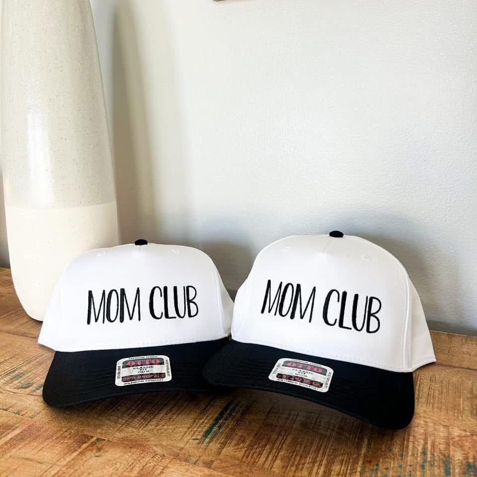 Otto Brand Mom Club monogrammed hats